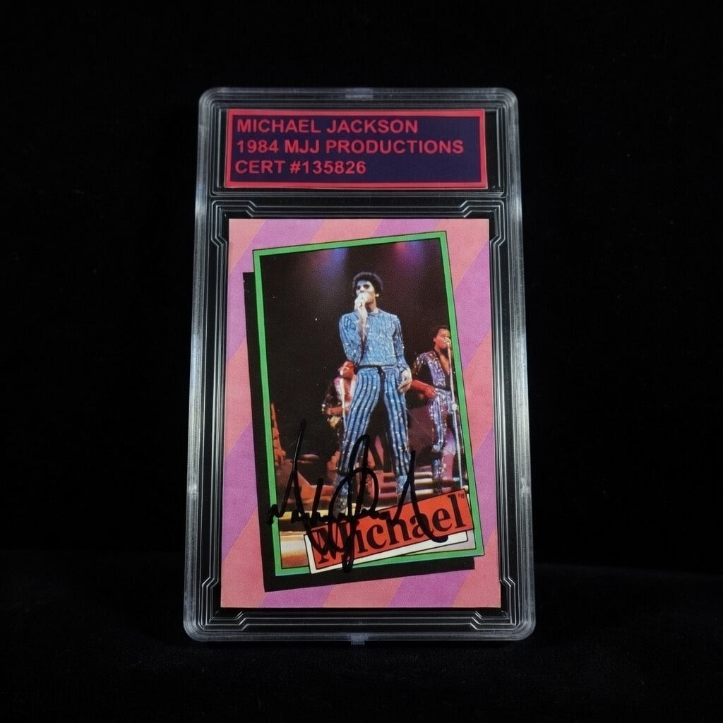 Official Authentic Signed 1984 Michael Jackson MJJ Productions Trading Card – PSA/DNA Certified #1355826 [RAFFLE]